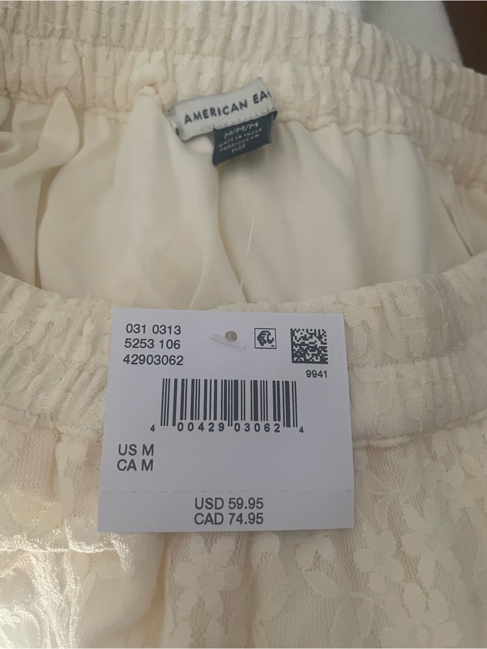 American Eagle Outfitters Cream Lace Skirt - Picture 5 of 5